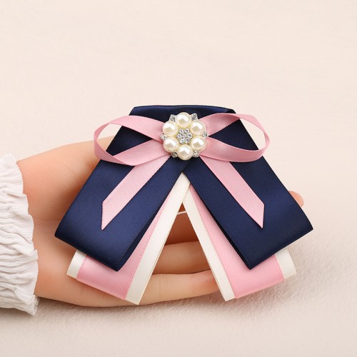 Shirt bow tie for Ladies Professional Collar Flower Bank Stewardess Student Korean Lace Small Bow Head Flower women collar Accessories 